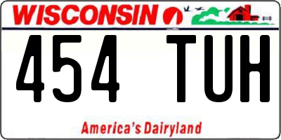 WI license plate 454TUH