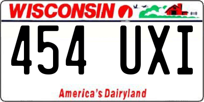 WI license plate 454UXI