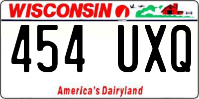 WI license plate 454UXQ