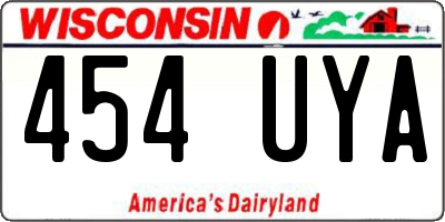 WI license plate 454UYA