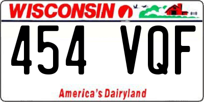 WI license plate 454VQF