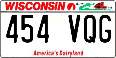 WI license plate 454VQG