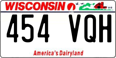 WI license plate 454VQH