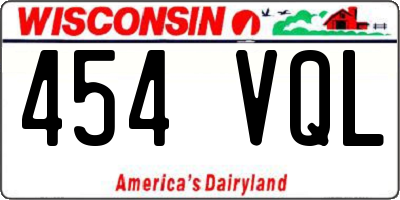 WI license plate 454VQL