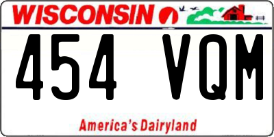 WI license plate 454VQM