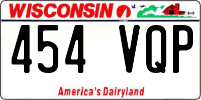 WI license plate 454VQP