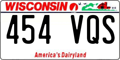 WI license plate 454VQS