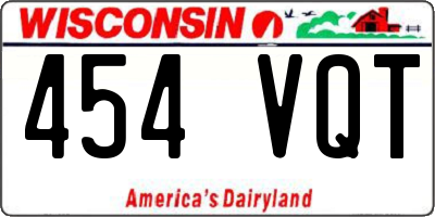 WI license plate 454VQT