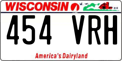 WI license plate 454VRH