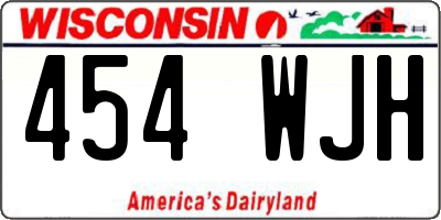 WI license plate 454WJH