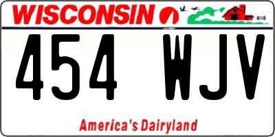 WI license plate 454WJV