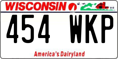 WI license plate 454WKP