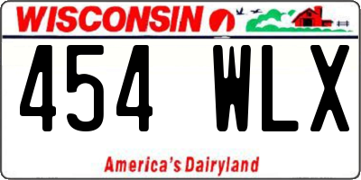 WI license plate 454WLX