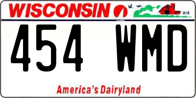 WI license plate 454WMD