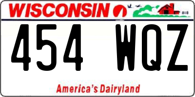 WI license plate 454WQZ
