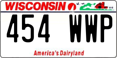 WI license plate 454WWP
