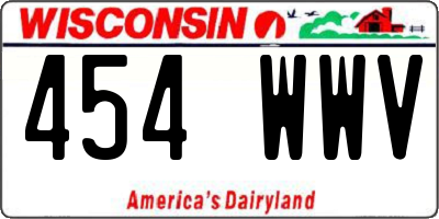 WI license plate 454WWV