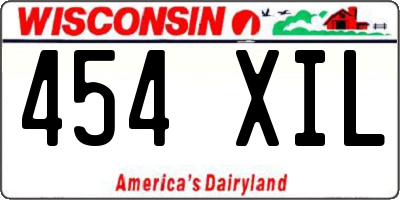 WI license plate 454XIL