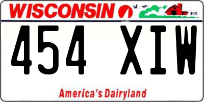 WI license plate 454XIW