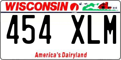 WI license plate 454XLM