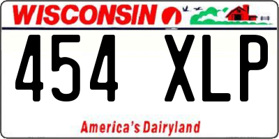 WI license plate 454XLP