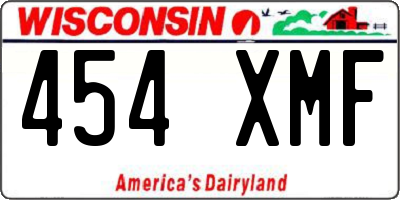 WI license plate 454XMF