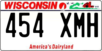 WI license plate 454XMH