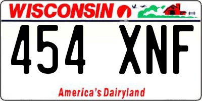 WI license plate 454XNF