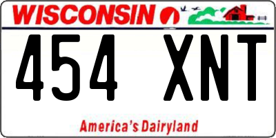WI license plate 454XNT