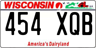 WI license plate 454XQB