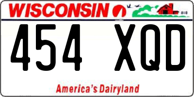 WI license plate 454XQD