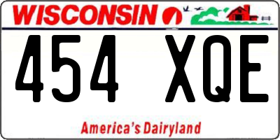 WI license plate 454XQE