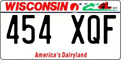 WI license plate 454XQF