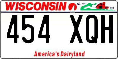 WI license plate 454XQH