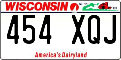 WI license plate 454XQJ