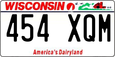 WI license plate 454XQM
