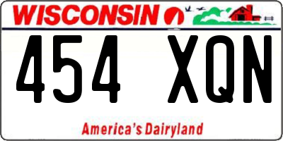 WI license plate 454XQN