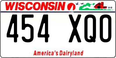 WI license plate 454XQO