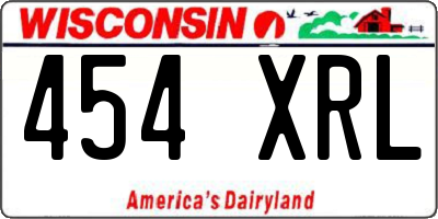 WI license plate 454XRL