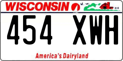 WI license plate 454XWH
