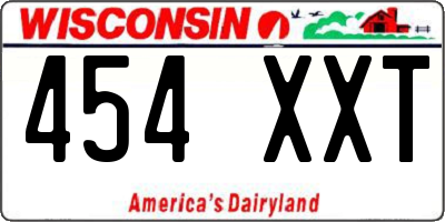WI license plate 454XXT