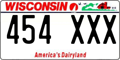 WI license plate 454XXX