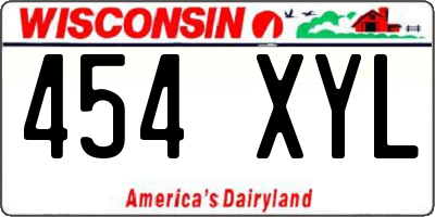 WI license plate 454XYL