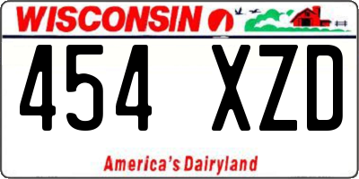 WI license plate 454XZD