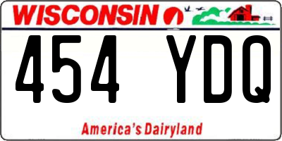 WI license plate 454YDQ