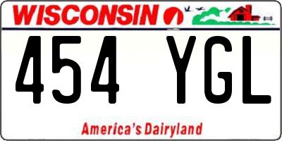 WI license plate 454YGL
