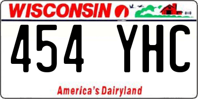 WI license plate 454YHC