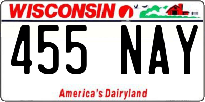 WI license plate 455NAY