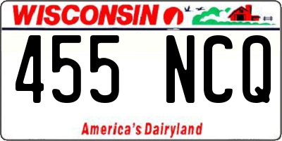 WI license plate 455NCQ