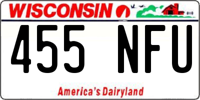 WI license plate 455NFU